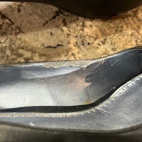 Black Naturalizer Heel Peep-Toe Pumps with Bow - Picture 6 of 11